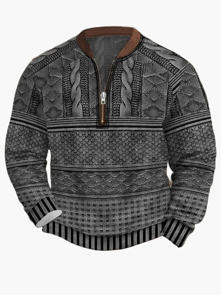 Drune | Strickpullover mit Reißverschluss - Moderner Freizeit-Look für Herbst und Frühling