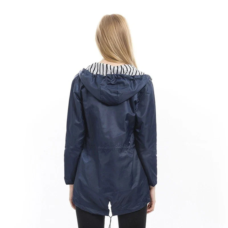 Drune | Women's waterproof rain jacket with hood, breathable parka for outdoor use
