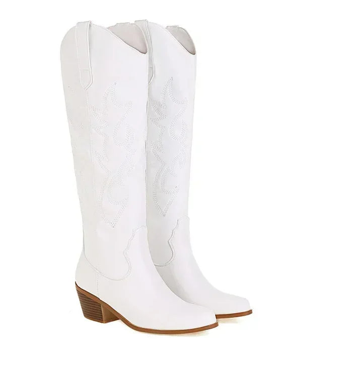Drune | Kniehohe Cowboystiefel Aus Wildleder Für Damen