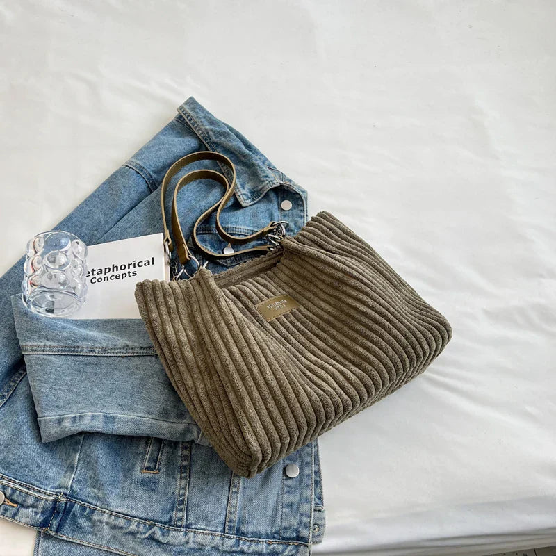 Drune | Damen Cord Handtasche