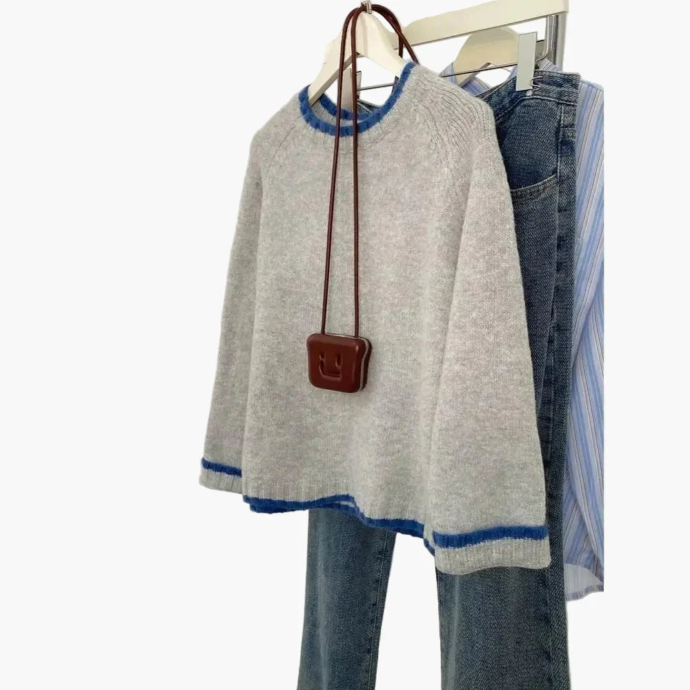 Drune | Strickpullover im lässigen Stil für Herbst - Bequemer Freizeit-Sweater mit Rundhalsausschnitt