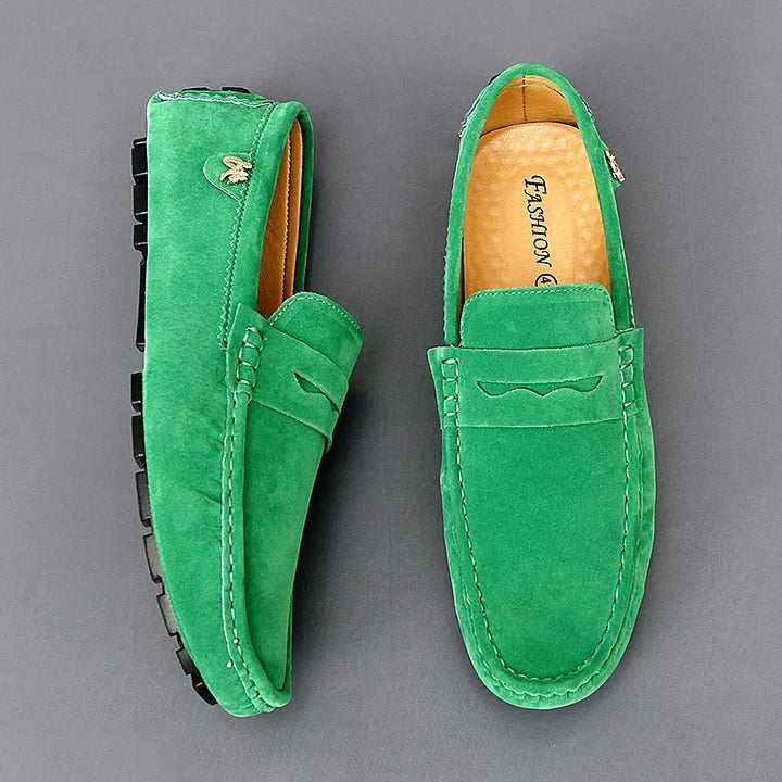Rutschfeste Wildleder-Halbschuhe Drune