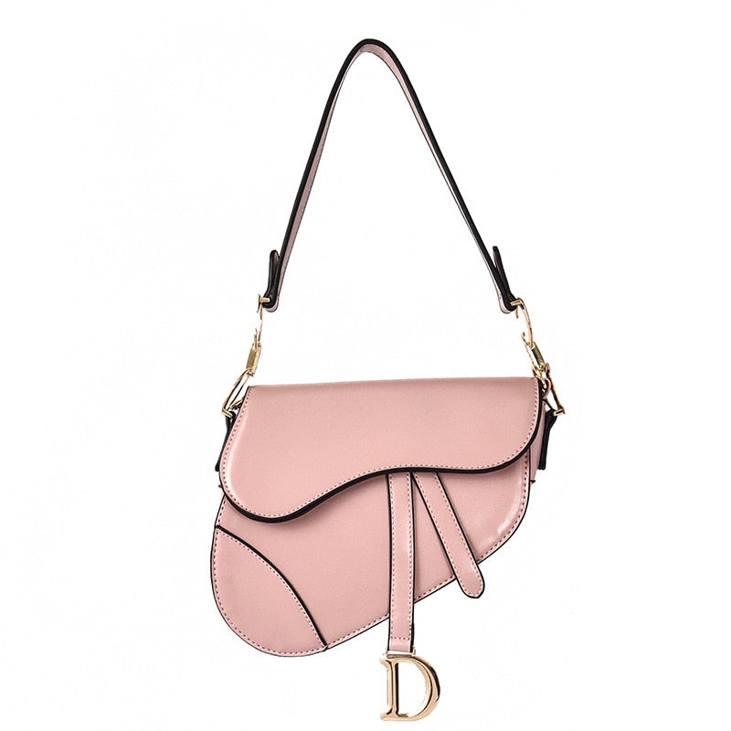 Drune | elegante Damen Umhängetasche - exklusive PU - lederne Satteltasche