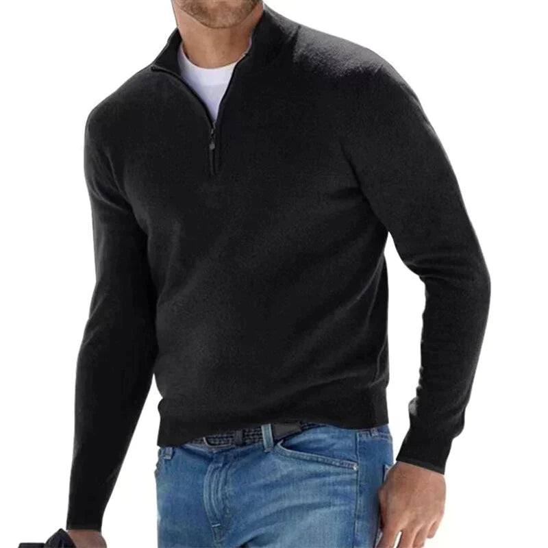 Drune | Polo - Modischer Reißverschluss-Pullover für Männer