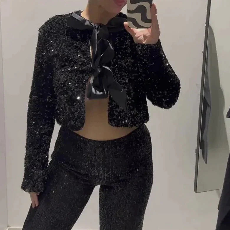 Drune | Glitzernde Jacke Im Aktuellen Modestil