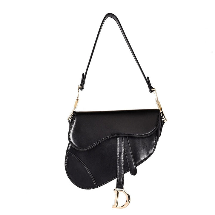 Drune | elegante Damen Umhängetasche - exklusive PU - lederne Satteltasche