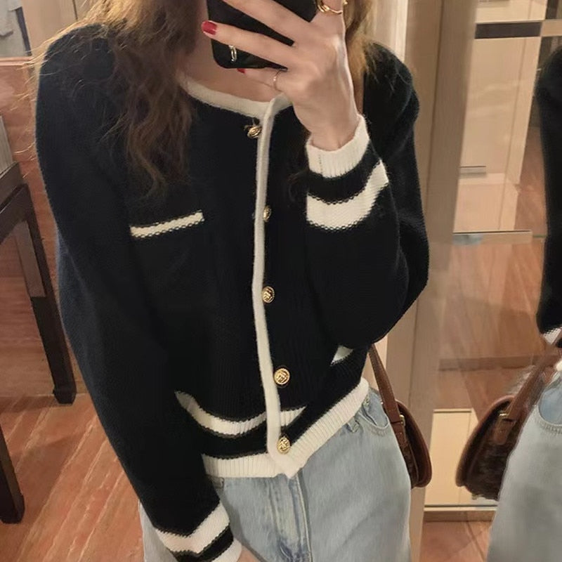 Drune | Rosa Cardigan mit Knöpfen für Damen