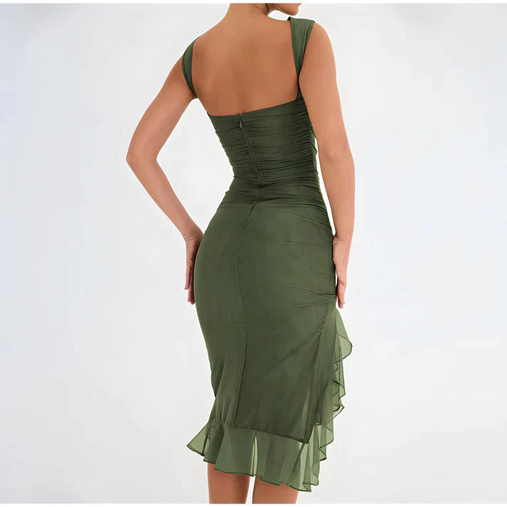 Drune - Elegantes Bodycon-Kleid mit Rüschen