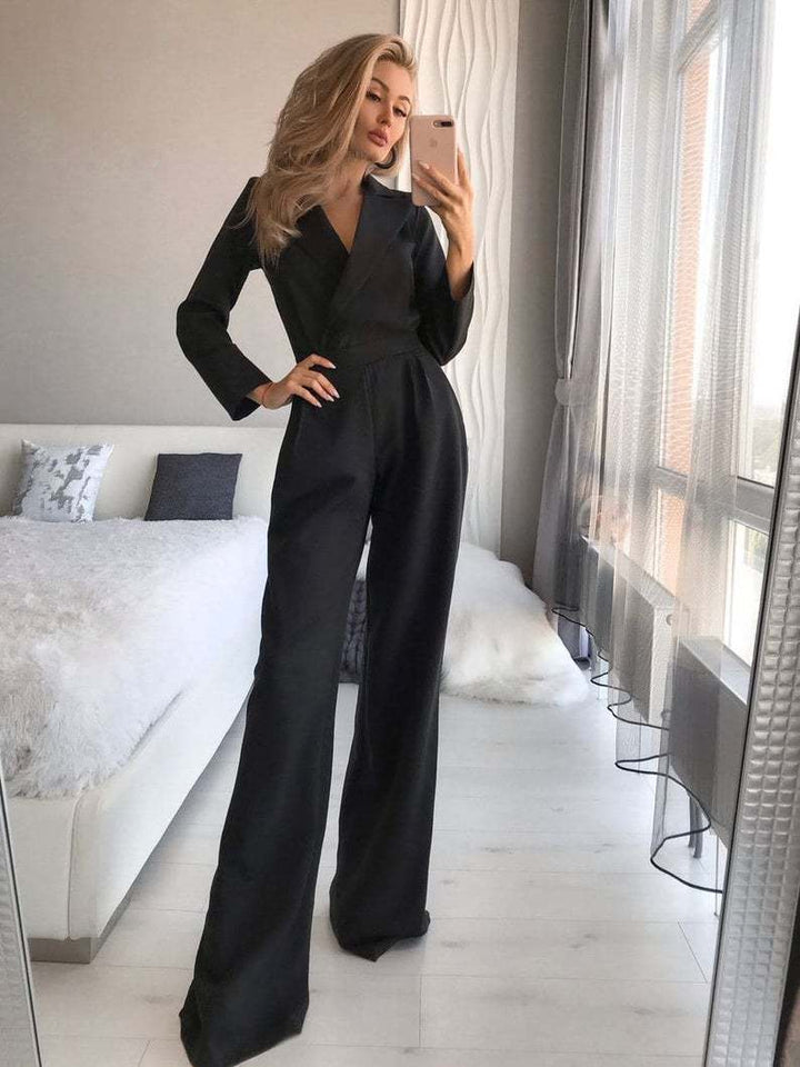 Drune Langärmeliger Jumpsuit mit schmaler Passform für Frauen