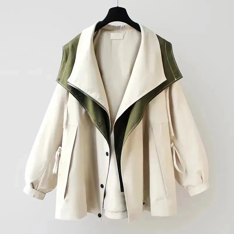 Drune - Lockere Trenchcoat Mit Kapuze