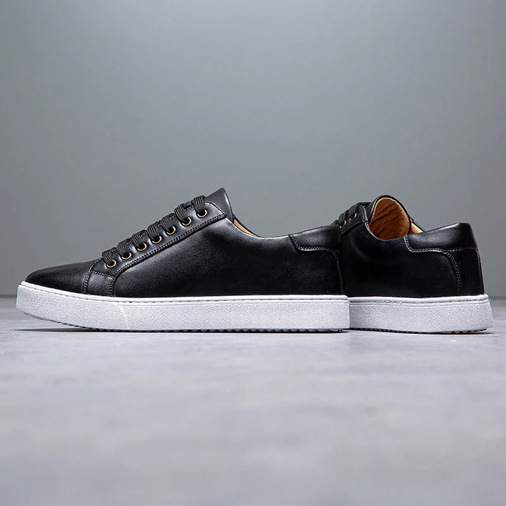 Herren Sneaker Leder Elegant Bequem