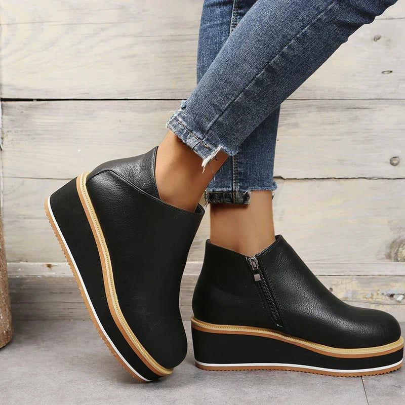 Drune | Stilvolle Stiefeletten mit Zipper und Plateau