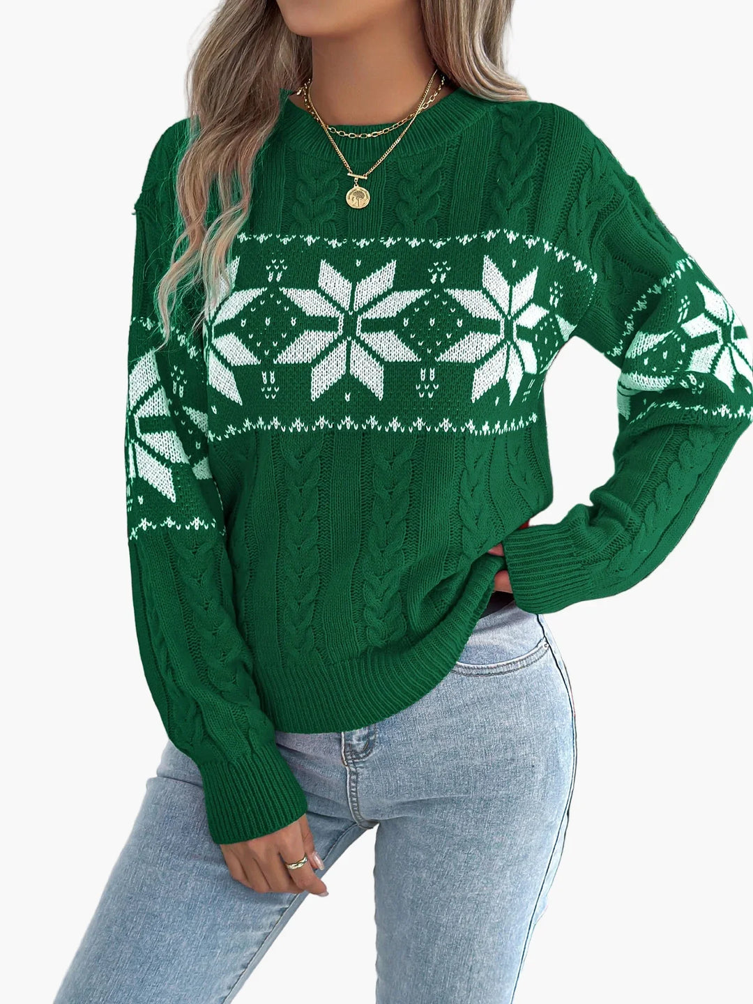Drune | Winter Pullover mit Norwegermuster - Gemütlicher Strickpullover für Weihnachten & Alltag
