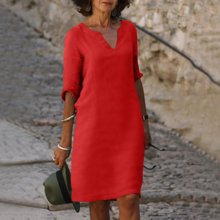 Drune | Elegantes Sommerkleid mit V-Ausschnitt