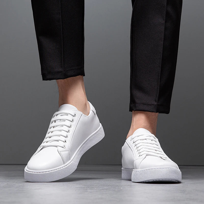 Herren Sneaker Leder Elegant Bequem