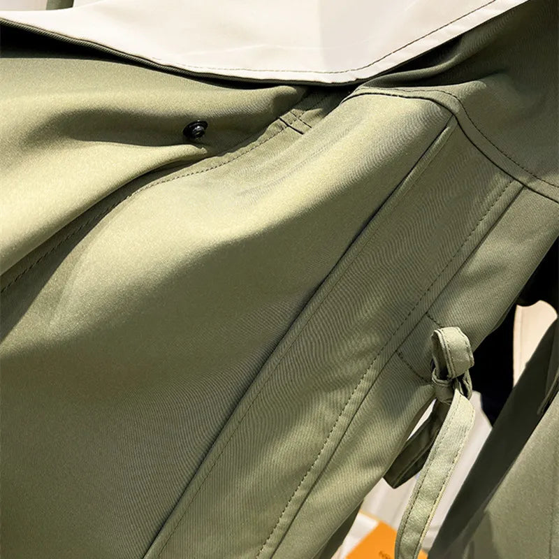 Drune | Baumwolljacke Drapierter Kragen Lässige Passform Jacke