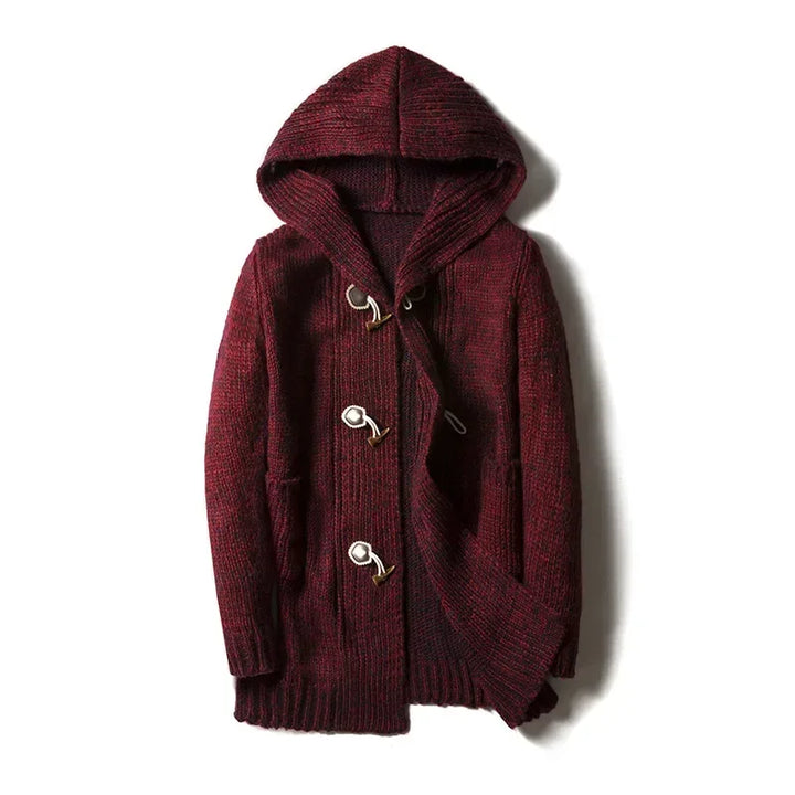 Drune | Grob gestrickte Jacke mit Kapuze für Herren