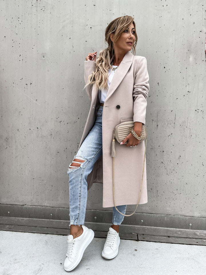 Drune | Elegante Doppelreihige Jacke Wolle und Polyester Klassisch, Warm