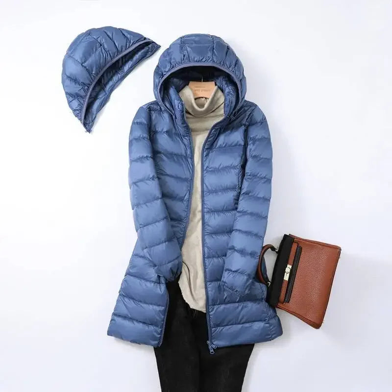 Drune | Pufferjacke - Daunenjacke Leicht Packbar - Abnehmbare Kapuze