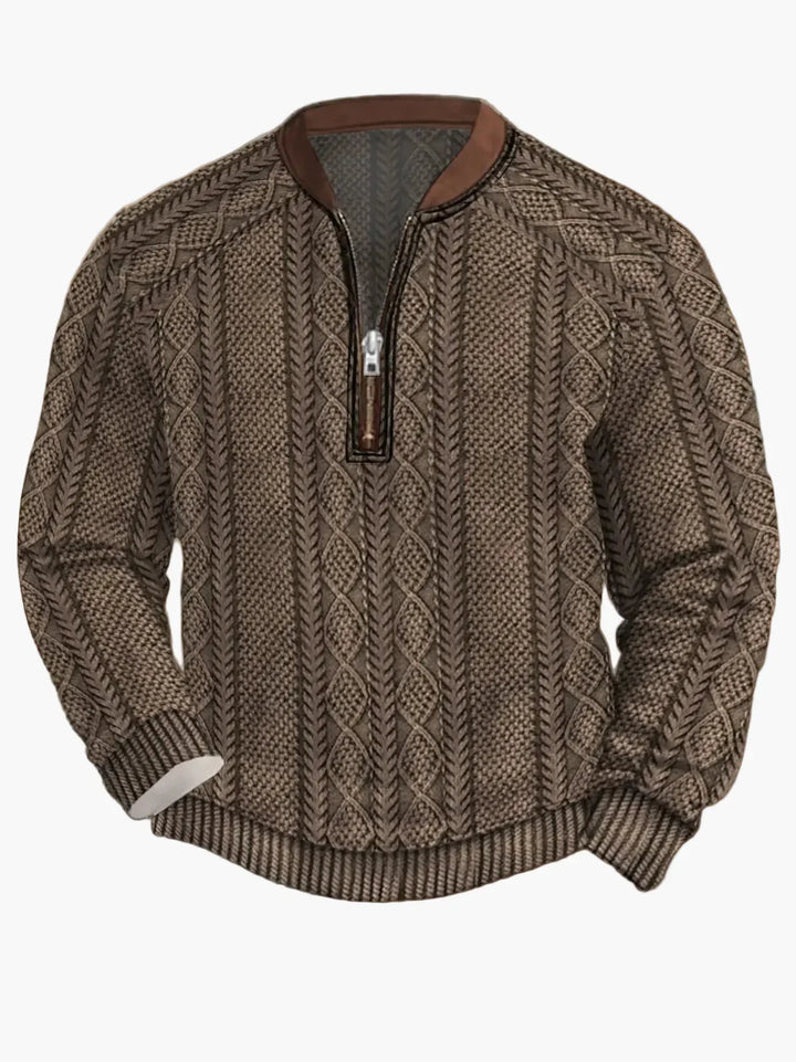 Drune | Strickpullover mit Reißverschluss - Moderner Freizeit-Look für Herbst und Frühling