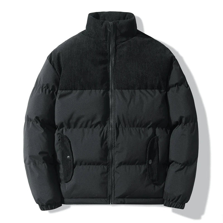 Drune | Unisex gesteppte Jacke mit Details aus kordeligem Samt Aiden