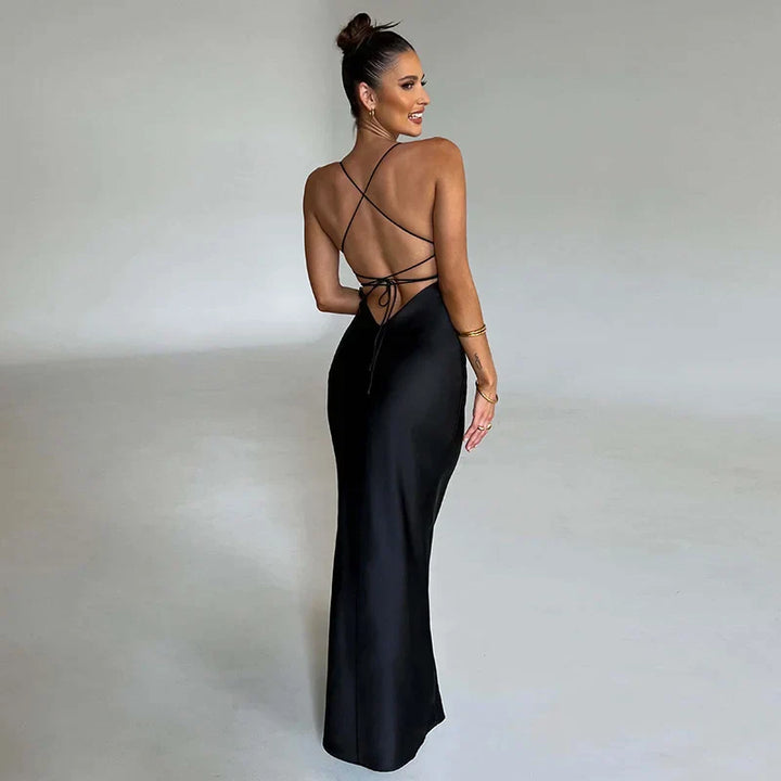 Drune | Elegantes Maxikleid Mit Seitenschlitz Für Damen