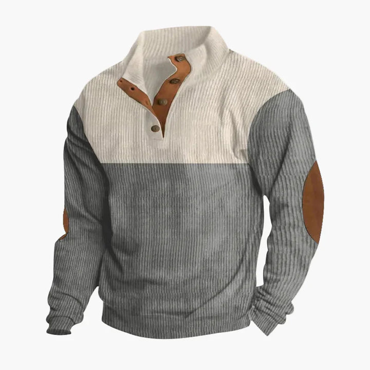 Drune | Retro Strickpullover mit Knopfleiste - Modischer Freizeitpulli für Herbst und Winter