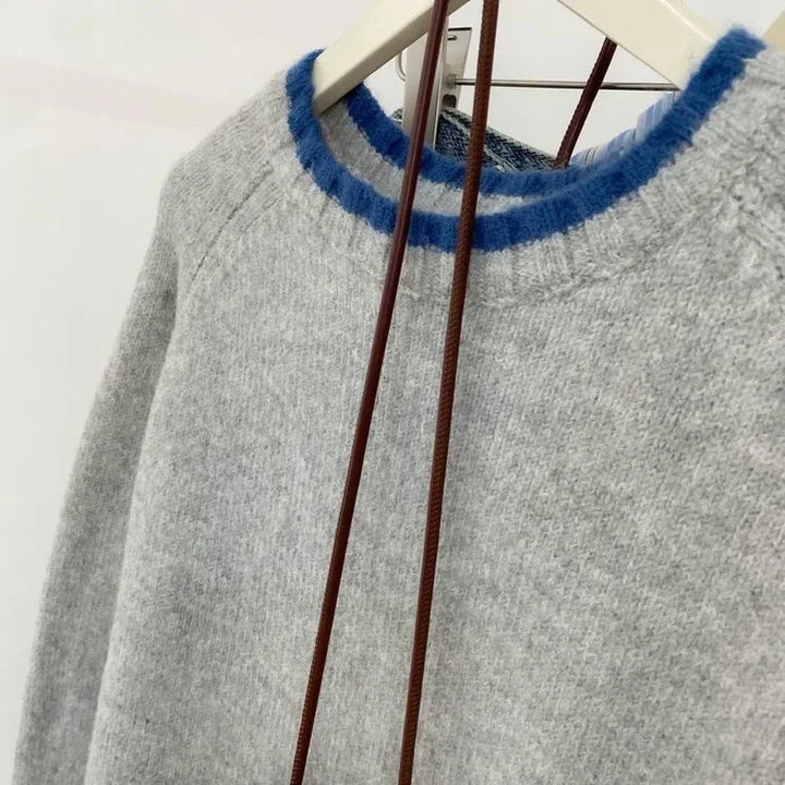 Drune | Strickpullover im lässigen Stil für Herbst - Bequemer Freizeit-Sweater mit Rundhalsausschnitt