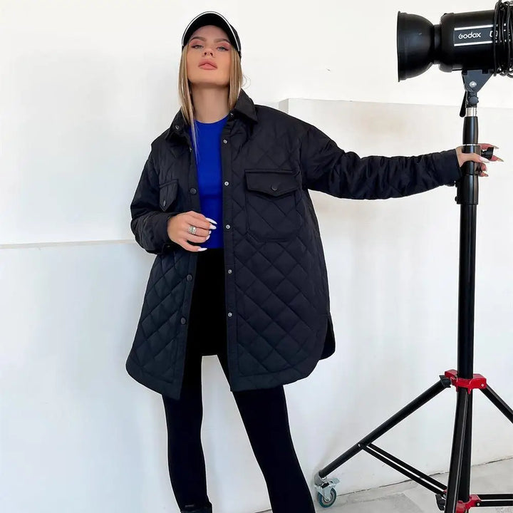 Drune | Klassisch gesteppte Jacke mit Druckknöpfen