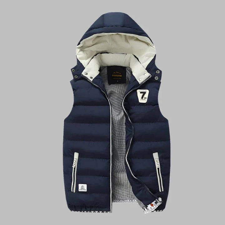 Drune | Gepolsterte Zwischenjacke Als Weste Mit Kapuze Für Herren