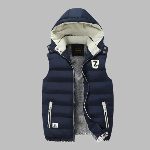 Drune | Gepolsterte Zwischenjacke Als Weste Mit Kapuze Für Herren
