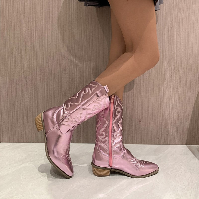 Drune - stijlvolle metallic chique laarzen