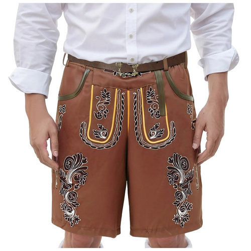 Drune Herren Bestickte Bayerische Shorts - Traditioneller Trachtenstil