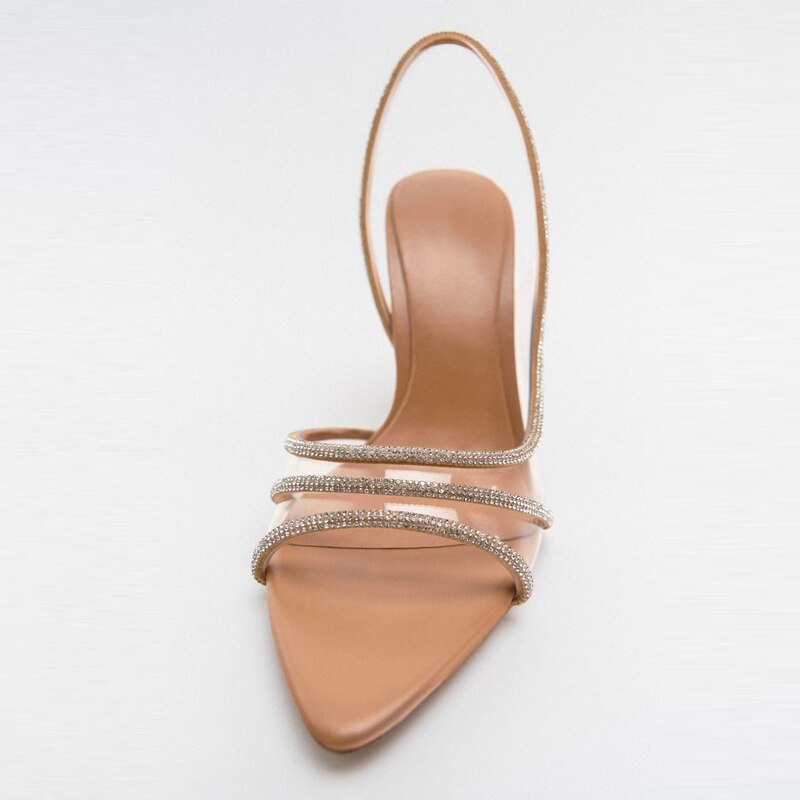 Drune Elegante High-Heeled Sandalen | Stiletto Slingback Peep Toe Schuhe