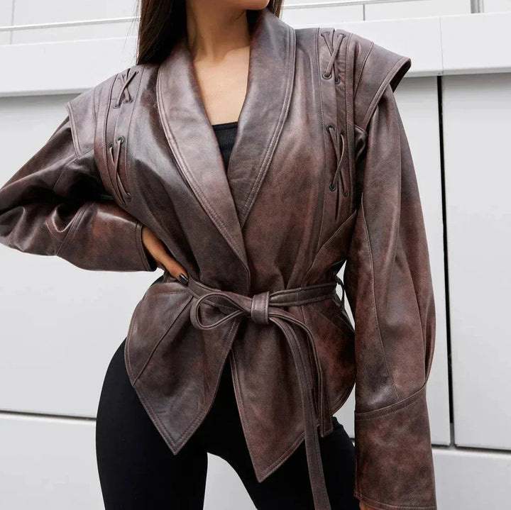 Drune | Damenjacke Vintage V-Ausschnitt