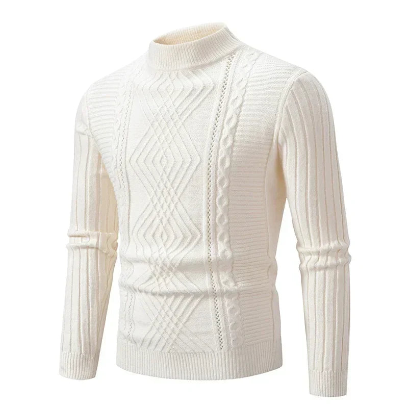 Drune | Klassischer Strickpullover mit Struktur Weich und Warm Perfekt Für Alltag und Fest