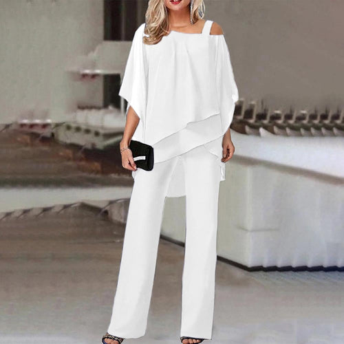 Drune | Damen Jumpsuit | Zweiteiliges Set mit Cold Shoulder Design