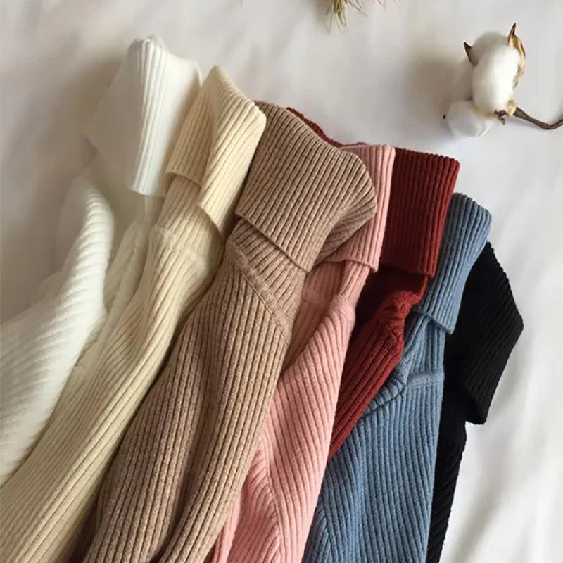 Drune | Strickpullover - Hoher Kragen & Gerippt