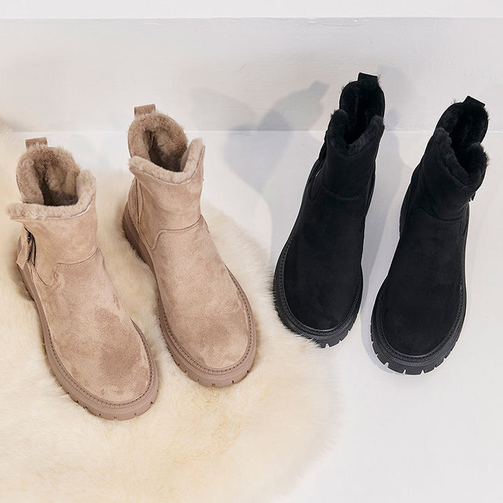 Drune | Damen Baumwollstiefel mit Reißverschluss