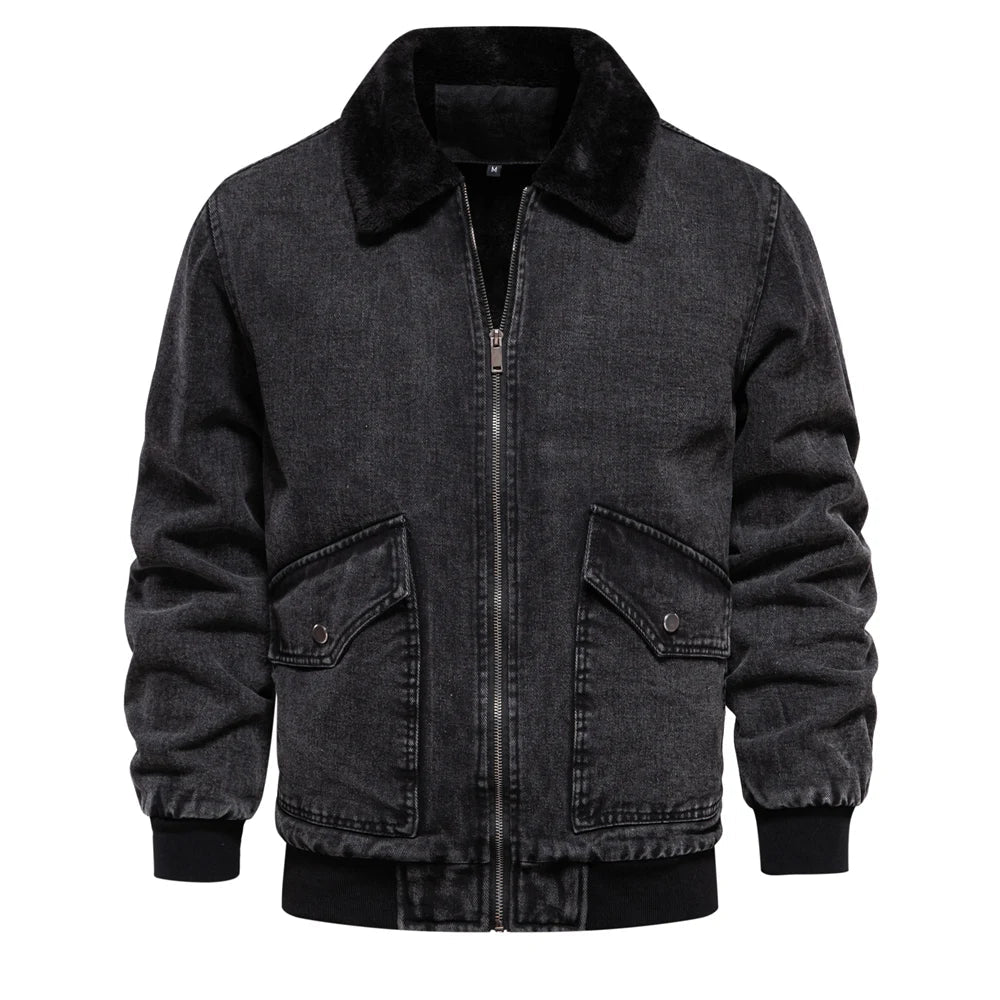Drune | Herren Jeansjacke warm gefüttert