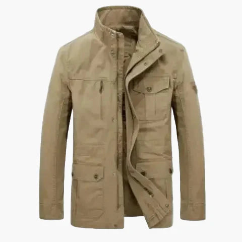 Drune | Outdoor Übergangsjacke mit Stehkragen und Mehrfachtaschen - Lässige Mode für Alltag und Freizeit