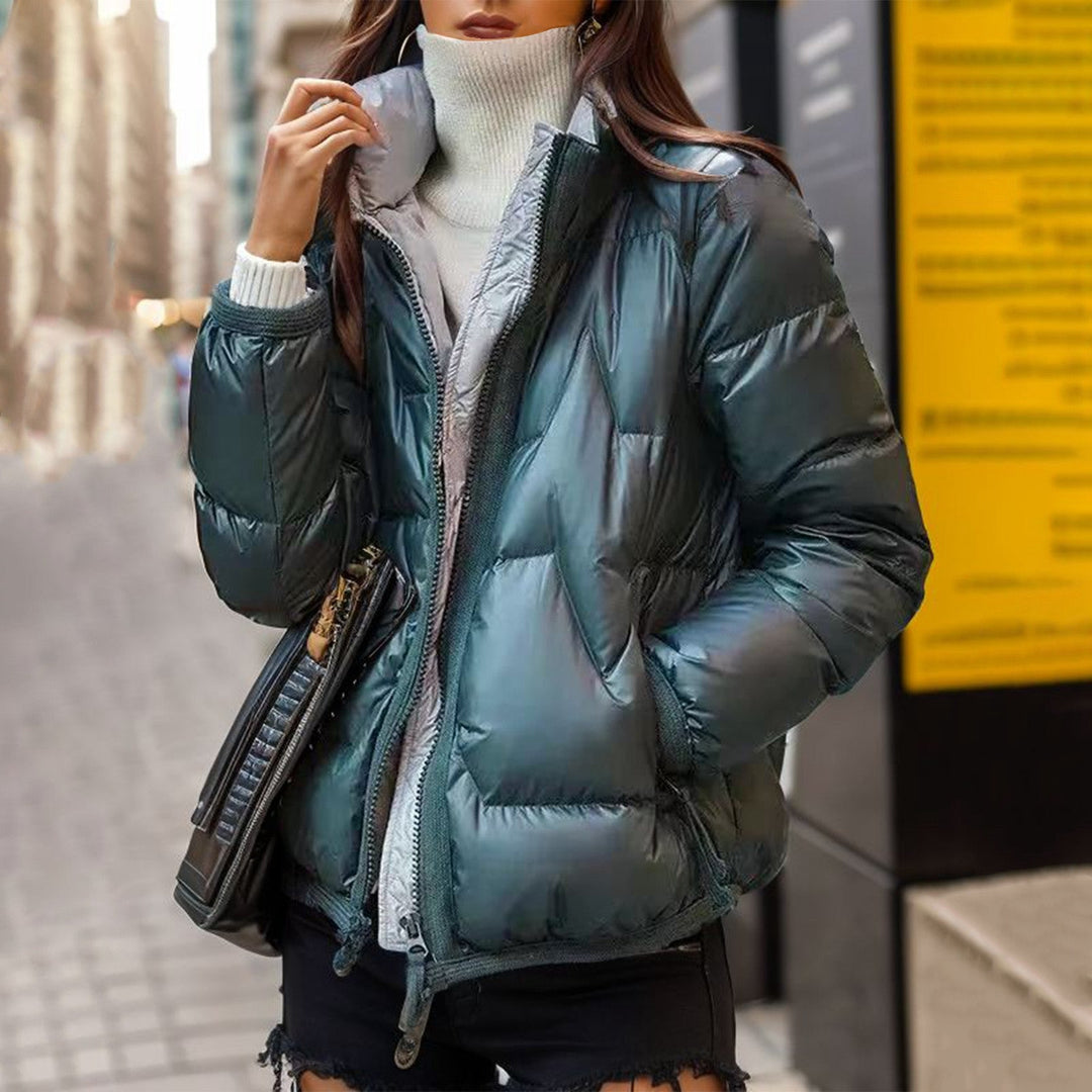 Drune | Stylische Steppjacke mit Glänzendem Finish