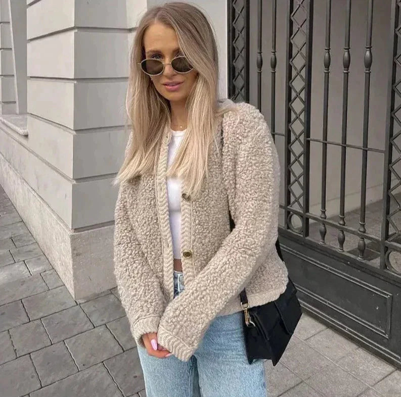 Drune | Eleganter und Trendiger Plüschmantel für Frauen