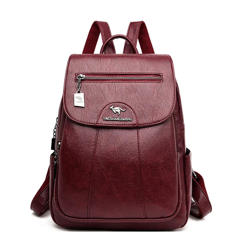 Drune | Diebstahlsicherer Lederrucksack Mit Großem Fassungsvermögen Für Damen