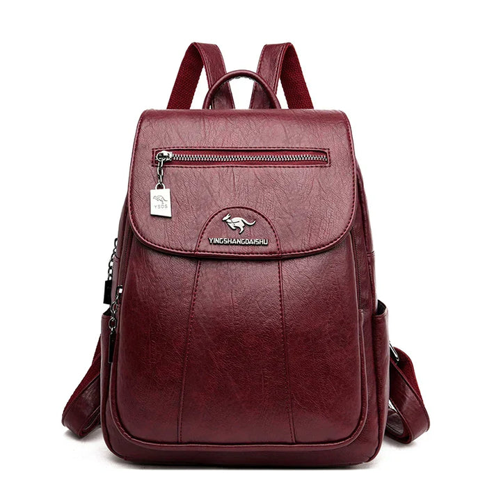 Drune | Großer Leder Rucksack Mit Diebstahlschutz Für Damen