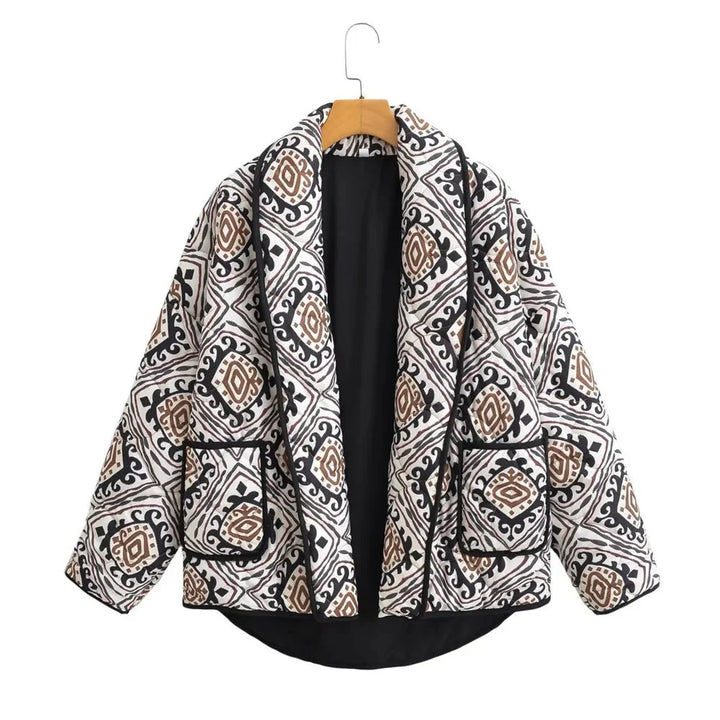 Drune | Druck Steppjacke - Lockerer Schnitt - Ausdrucksstarke Oberbekleidung - Künstlerisches Layering