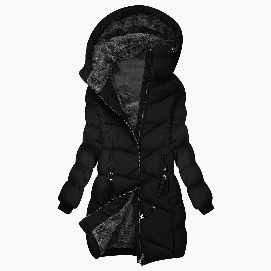 Drune | Wintermantel Lang Steppjacke mit Kapuze - Winddichter, Warmer Outdoor Parka
