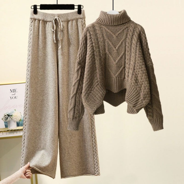 Drune | Elegantes Set Aus Rollkragenpullover Und Lockerer Hose