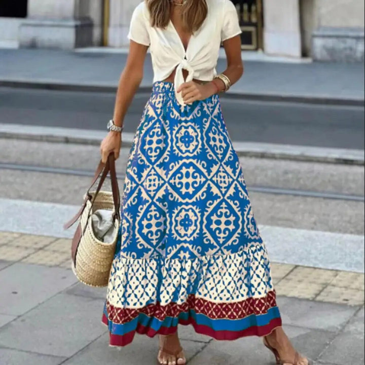 Drune | Boho-Print-Maxi-Rock für Damen