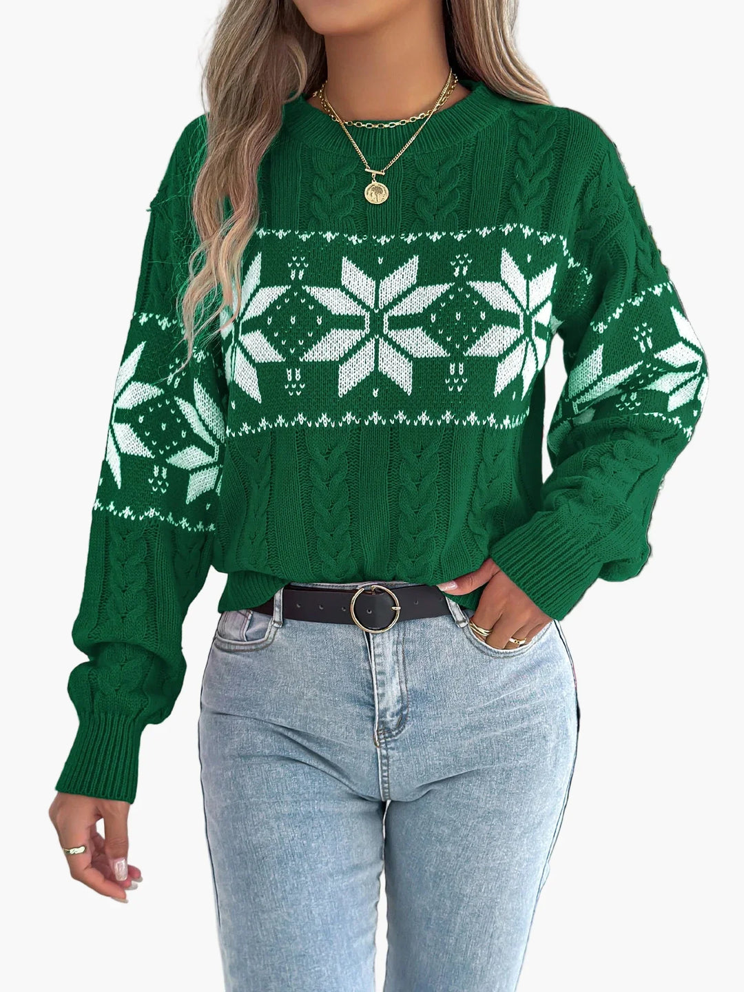 Drune | Winter Pullover mit Norwegermuster - Gemütlicher Strickpullover für Weihnachten & Alltag
